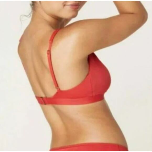 Andie The Tahiti Swim Top in Chili Pepper Red Women's Small Bikini Swimwear NWT - Picture 2 of 8